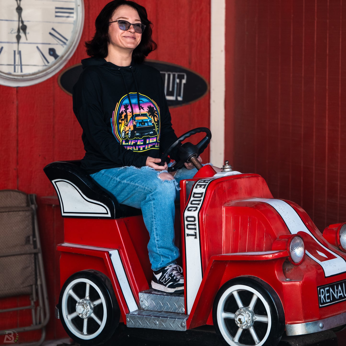 Life is Barutiful Ladies Hooded Tee