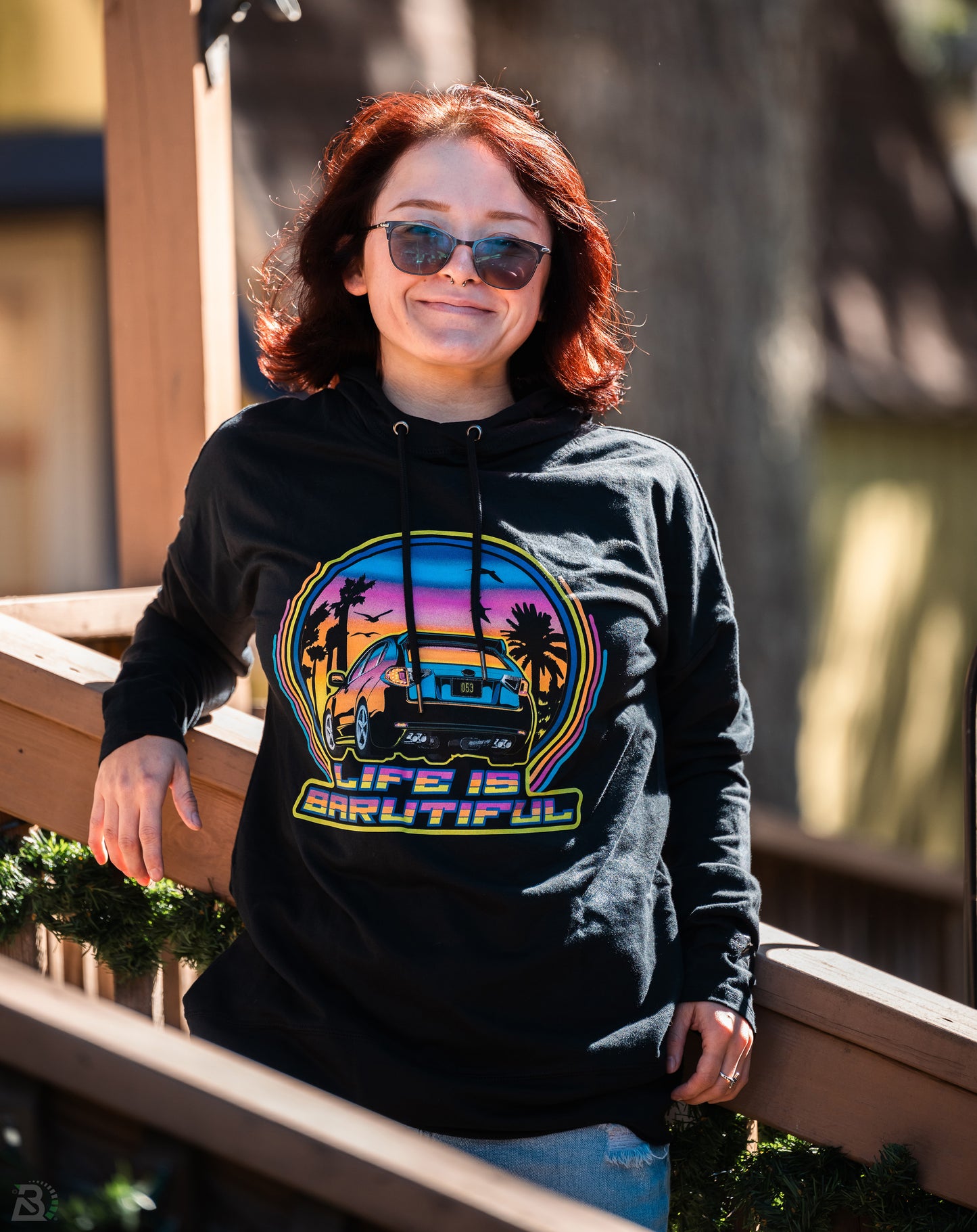 Life is Barutiful Ladies Hooded Tee